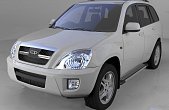 Пороги алюминиевые (Topaz) для Chery Tiggo (2005-2011)