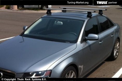 Багажник Thule WingBar на аэродинамических дугах для Audi A4 (B8) седан 2008-2015