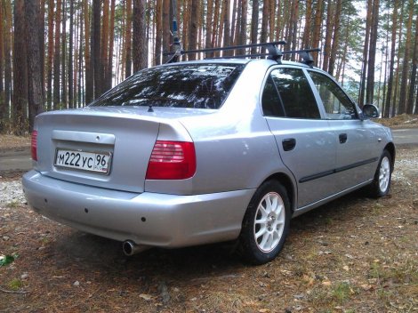 Багажник LUX на прямоугольных дугах для  Hyundai Accent