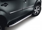 Пороги алюминиевые (Alyans) для Mitsubishi L200