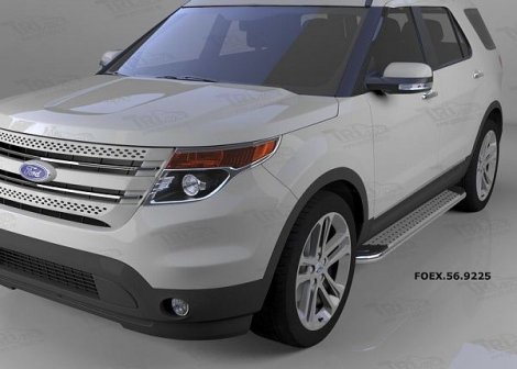 Пороги алюминиевые (Opal) для Ford Explorer