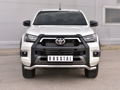 Передняя защита Russtal 63 мм для Toyota Hilux Black Onyx