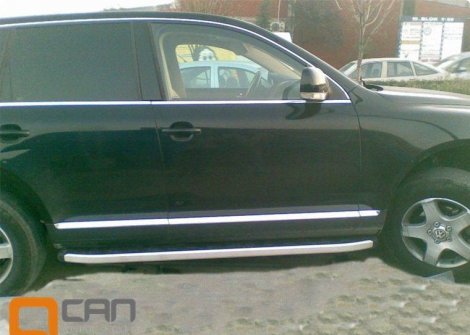Пороги алюминиевые (Alyans) для Volkswagen Touareg