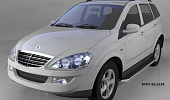 Пороги алюминиевые (Ring) для Ssang Yong Kyron
