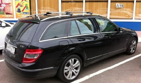 Багажник Thule WingBar Edge на интегрированных дугах для Mercedes-Benz C-class универсал (2008-2014)