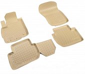 Ковры салонные полиуретан "NorPlast" для Mitsubishi Outlander XL (бежевый)