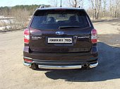Защита задняя овальная (d=75х42 мм) для Subaru Forester