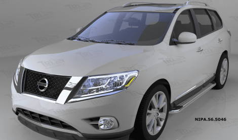Пороги алюминиевые (Opal) для Nissan Pathfinder