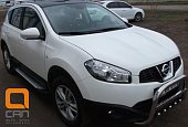 Пороги алюминиевые (Sapphire Silver) для Nissan Qashqai