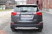 Защита задняя Alfeco двойная 60.3х42.4 для Toyota RAV 4 (2012-2015)