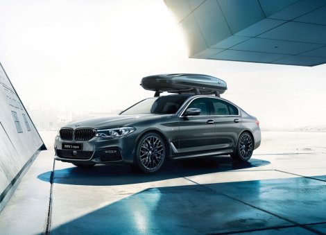 Оригинальный бокс на крышу BMW Черный/серый металлик (235x94x41 см)