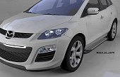 Пороги алюминиевые (Sapphire Silver) для Ford Ranger (2006-2012)