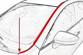 Водосток лобового стекла для Infiniti QX80 (2013-2016)