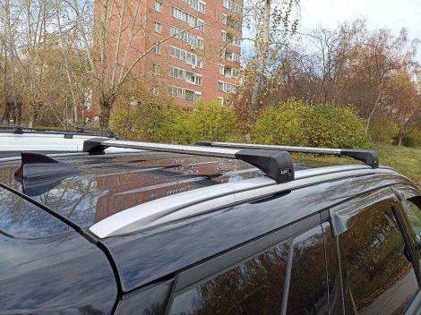 Багажник LUX Bridge серебристый на аэродинамических дугах для Changan CS55 (2017-н.в.)