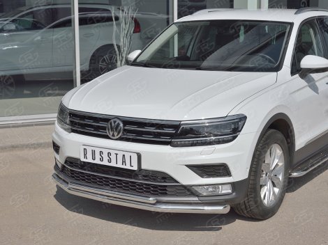 Передняя защита Russtal для Volkswagen Tiguan (2017-н.в.)