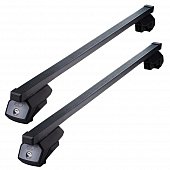 Багажник ED Арго с замками на черных прямоугольных дугах для Peugeot 406 универсал (1996-2004)