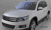 Пороги алюминиевые (Zirkon) Volkswagen Tiguan