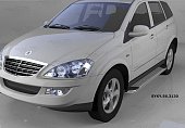 Пороги алюминиевые (Opal) для Ssang Yong Kyron