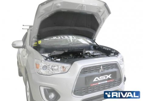 Газовые упоры (амортизаторы) капота Rival для Mitsubishi ASX