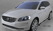 Пороги алюминиевые (Emerald Black) для Volvo (Вольво) XC60