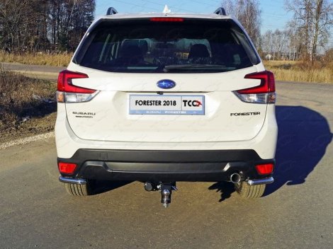 Защита заднего бампера TCC уголки 42.4мм TCC для Subaru Forester (2018-н.в.)