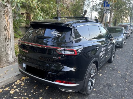 Багажник LUX Scout-2 на черных аэродинамических дугах для Chery Tiggo 7 Pro Max