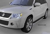Пороги алюминиевые (Ring) для Suzuki Grand Vitara
