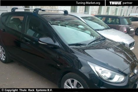 Багажник Thule WingBar Edge на интегрированных дугах для Hyundai Solaris 5-дв хетчбэк (2011-2015)