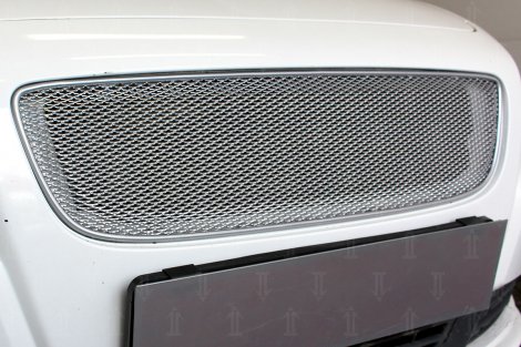 Защитная сетка радиатора ProtectGrille Premium 3D верхняя для Vovlo S40 (2007-2012 Хром)