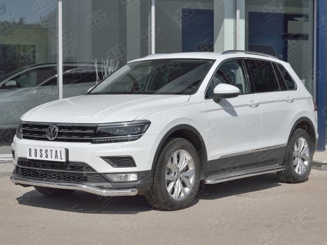 Передняя защита Russtal для Volkswagen Tiguan (2017-н.в.)