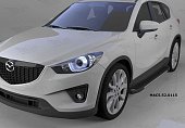Пороги алюминиевые (Onyx) для Mazda CX5