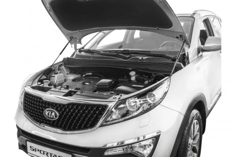 Газовые упоры (амортизаторы) капота Автоупор UKISPO011 для Kia Sportage (2010-2016)