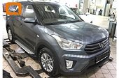 Пороги алюминиевые (Sapphire Silver) для Hyundai Creta