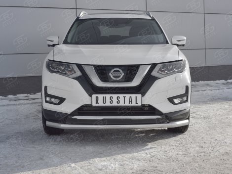 Передняя защита Russtal 63мм для NIssan X-Trail (2018-н.в.)