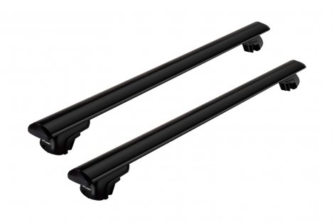 Багажник Атлант на черных крыловидных дугах для Mitsubishi Pajero Sport (2008-2015)