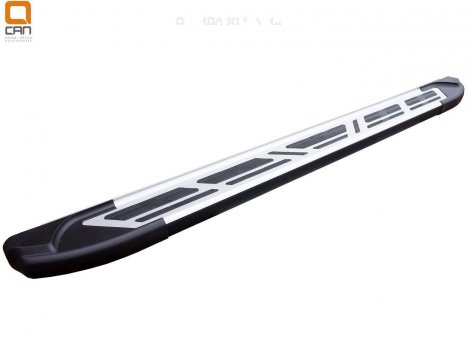 Пороги алюминиевые (Corund Silver) для Hyundai Creta