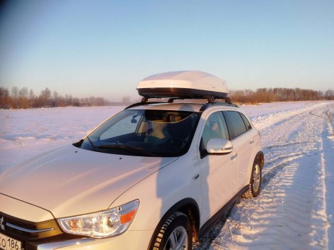Багажник Turtle AIR-2 Black на аэродинамических дугах для Mitsubishi ASX