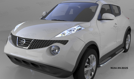 Пороги алюминиевые (Zirkon) для Nissan Juke