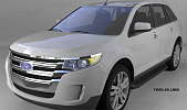 Пороги алюминиевые (Corund Black) для Ford Edge