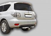 Фиксированный фаркоп Leader Plus N124-F(N) с нерж. накладкой для Nissan Patrol (2010-2020)