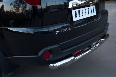 Защита заднего бампера Russtal 63/63 мм для Nissan X-Trail