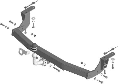 Фиксированный фаркоп Motodor 97207-A оцинк. шар Changan CS95 (2023-н.в.)