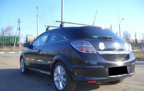 Багажник LUX на прямоугольных дугах для Opel Astra 3-дв хетчбэк (2004-2009)