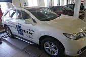 Пороги алюминиевые (Sapphire Silver) для Acura RDX (2012-н.в.)