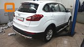 Пороги алюминиевые (Emerald Black) для Chery Tiggo 5 (2014-н.в.)
