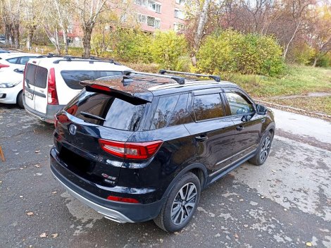 Багажник LUX Bridge серебристый на аэродинамических дугах для Changan CS55 (2017-н.в.)
