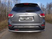 Защита задняя овальная (d=75х42 мм) для Nissan Pathfinder