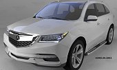 Пороги алюминиевые (Zirkon) для Acura MDX (2013-н.в.)