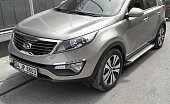 Пороги алюминиевые (Integral) для Kia Sportage