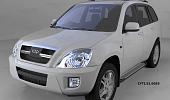 Пороги алюминиевые (Sapphire Silver) Chery Tiggo (2005-2011)